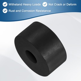 M METERXITY 16-Pack Rubber Spacer 0.47" ID 1.57" OD 0.79" Thick Neoprene Anti Vibration Pads Round Isolation Washers Bushings for Cars/Boats/Home/Machinery, Shock Noise Reduction Pads [Black]