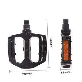 Abaodam 1 Pair Aluminium Alloy Bike Pedals Multi Purpose Easy Install Dual Rolling Beads Style for Mountain Road and Urban Bicycles Durable Accessories for Commuting and Recreation Black