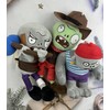 JHESAO 3 PCS Plants and Zombies Plush: Hammer, Cowboy &