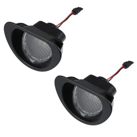 X AUTOHAUX 1 Pair LED License Plate Light Car Number Lamp Error Free Replacement White Light for Citroen C1 2005-2013 for Peugeot 107 2005-2014