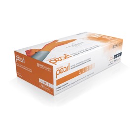 Unigloves Orange Pearl Nitrile Examination Gloves - Multipurpose, Powder Free and Latex Free Disposable Gloves - Box of 100 Gloves, Orange, Extra Large (GP0135)