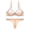 Varsbaby Women's See Through Sheer Mesh Unlined Underwire Everyday Bra