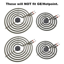 W10290350 W10290353 Porcelain Drip Pans Set and MP22YA Electric Range Burner Element Unit Set by SupHomie - Compatible with Whirlpool, Amana, May-tag Electric Range Stove