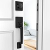 Brightify Black Front Door Handle, Modern Exterior Door Handle with
