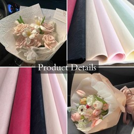 LLBWKC 20 Sheets Flower Wrapping Papers, Korean Cotton Wrapping Flower Paper, Non-Woven Floral Wrapping Paper, Waterproof Flower Bouquet Wrapping Papers for Florist Supplies, Gift Packaging 23x23 in