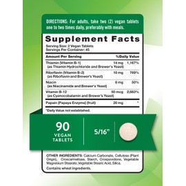 Nature's Truth Vitamin B Complex for Women & Men | Plus B12 | 90 Tablets | High Potency | Vegan and Non-GMO Supplement