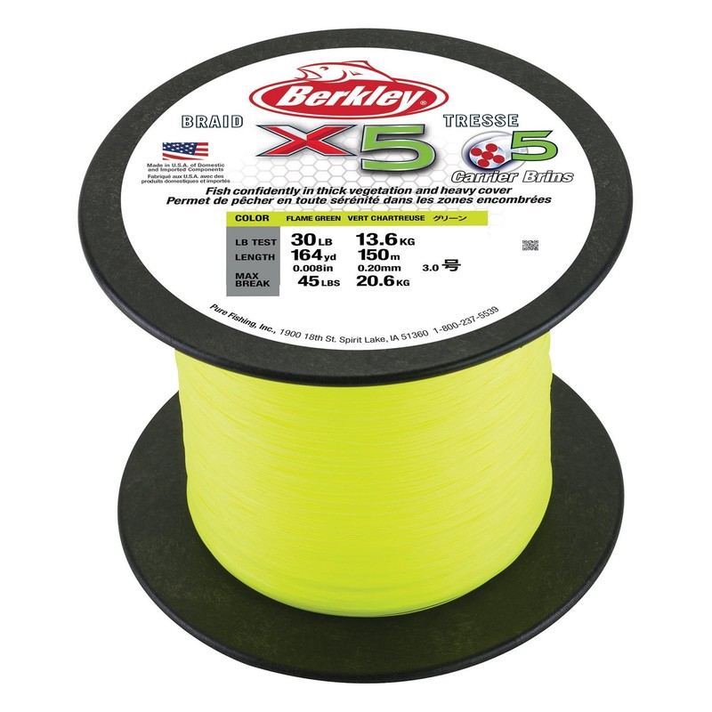 x5 Braid Low-Vis Green 0.25mm Class | 0.010in Class