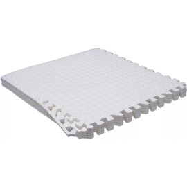 Venbytech for 12 White Exercise Mat EVA Foam Interlocking Tile Gym Floor Fitness Yoga Workout