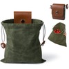 Roczential Foldable Canvas Belt Bag, 2024 Collapsible Foraging Bag Mushroom