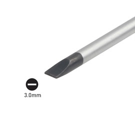 3mm x 75mm Slotted Flathead Screwdriver, Small 3.0mm Flat Head Screwdriver, Magnetic Tip, Rotating Cap, Non-Slip Grip