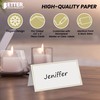 Better Office Products 100 Pack Gold Metallic Border Place Cards,