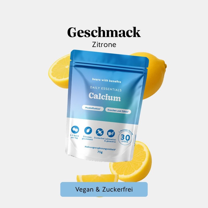 Calcium 500mg Gummies - Daily Essentials - Contributes to Normal