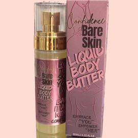 Unscented Bare Skin Liquid Body Butter by Confidence Cosmetics scented 4fl oz moisturizer + soft skin Moisturizer Radiant Skincare Silky Hydrate
