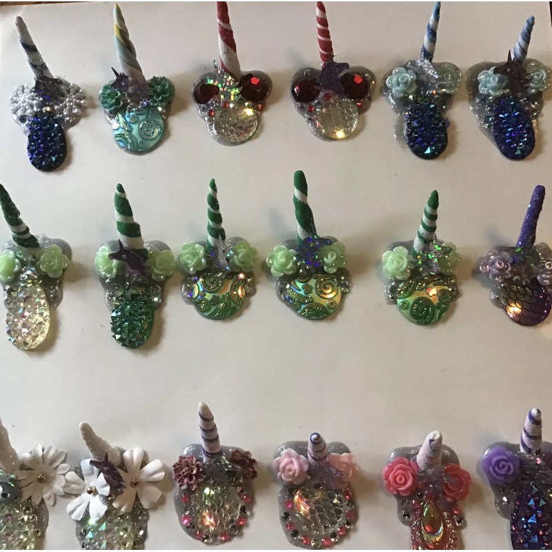 Handmade 20 Face Painting Unicorn Bling: Multi, Red, Blue, Pink