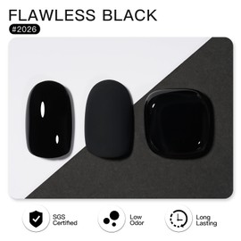 GAOY Black Gel Nail Polish, 16ml Soak Off Gel Polish, UV Light Cure for Nail Art DIY Manicure at Home, 2026 Flawless Black