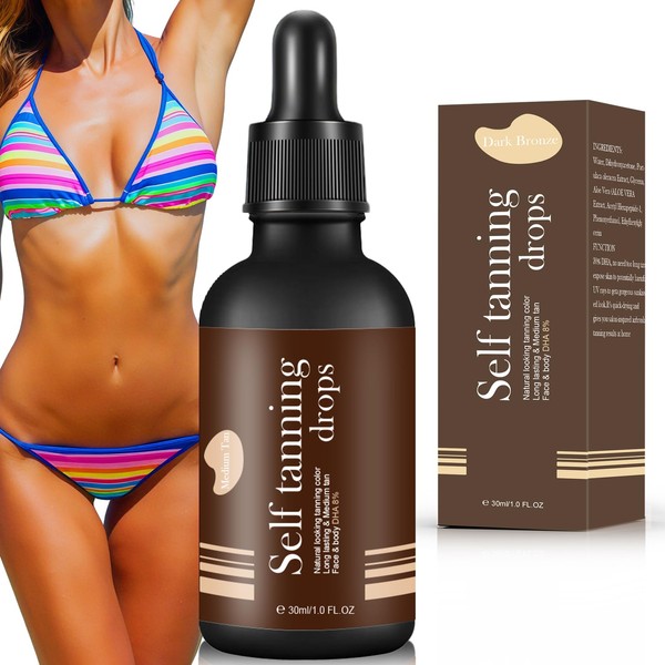 30 ml self-tanning drops, self-tanning concentrate, for mixing with facial