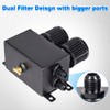JDMON AN8 1.2L Dual Filter Engine Oil Catch Can Tank,