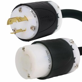 Iron Box NEMA L6-20P to L14-20R Plug Adapter - 20A/250V, 12 AWG - Iron Box # IBX-5172 - 40 ft