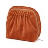 Francfranc Velour Pleated Stand Pouch, orange