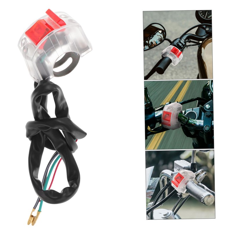 Outanaya Motorcycle Headlight Switch Button for Dirt Bike Splashproof Handlebar