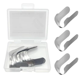 30Pcs/Box Anterior Matrix Bands, Dental Metal Curvature Matrix Bands for Proximal Anterior Restoration Thickness 30μm