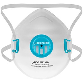 Ace ProTec FFP3 Masks - Disposable Dust Mask with Valve - EN 149 - Dust Mask Against Asbestos & Mould Pack of 5
