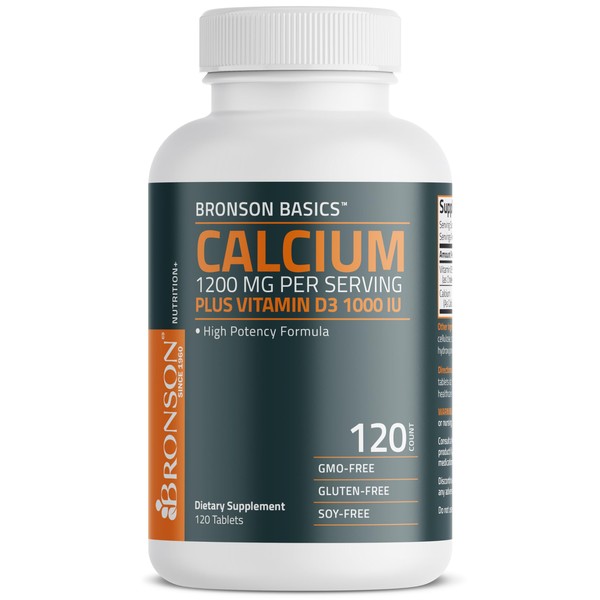Bronson Bronson Calcium 1200 MG Per Serving Plus Vitamin D3