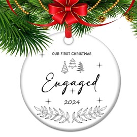 First Christmas Engaged Keepsake, Engagement Newlywed Gifts, Christmas Tree Hanging Ornaments Decoration