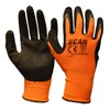 Scan SCAGLOLATOL Hi-Vis Orange Latex Foam Work Gloves. Size: Large