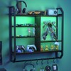 Nidouillet 34" Gaming Floating Shelves, Large LED Wall Mounted Display
