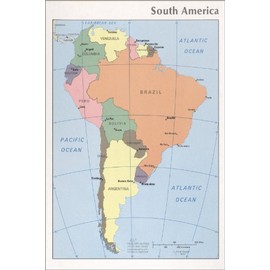 24"x36" Gallery Poster, cia map of south america 1976