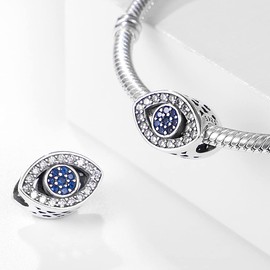 LNQOBU Happy Life Pendant Charm Bead Fits for Charm Bracelets - 925 Sterling Silver Dangle Pendant Bead for Woman(With one Spacer Beads Charms)