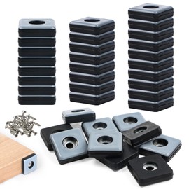 Teflongleiter zum Schrauben,36 Stück Teflon Möbelgleiter zum Schrauben 25 x 25 mm (eckig) mit Edelstahlschrauben Möbelgleiter Set für Möbel Böden Sessel Stuhlbeine