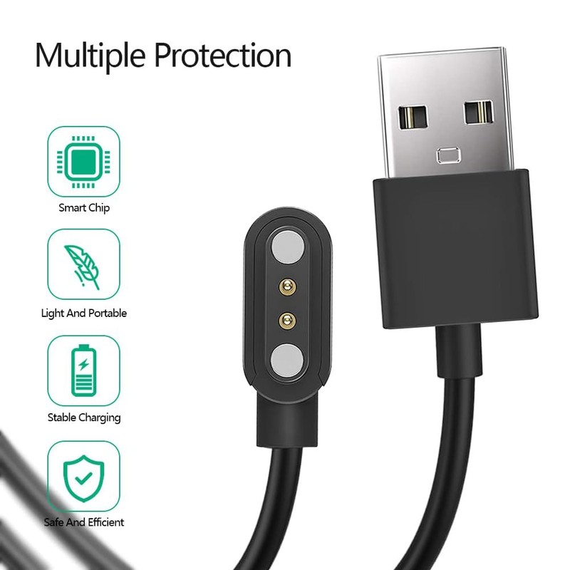 E ECSEM L70 Smart Watch Replacement Magnetic USB Charging Cable