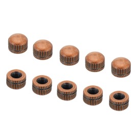 PATIKIL M5x0.8 Cap Nut, 15 Pack Screw Knob Cap Insert Bolt Cover Female Thread Knurled Decorative Hardware Fittings Light Fixtures Red Bronze