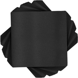 Premium Black Quilted Cloth-Like Dinner Napkin - 1/4 Fold (Pack of 30) - Absorbent Paper Napkin - Perfect for Any Occasion