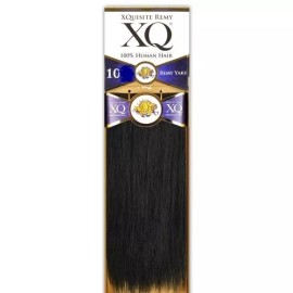 Shake-N-Go XQusite Remy XQ 100% Human Hair Weave Remy Yaky 10'' Color 1 - XQ0101