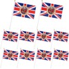 TRIXES Pack of 10 King Charles III Coronation 2023 Waving