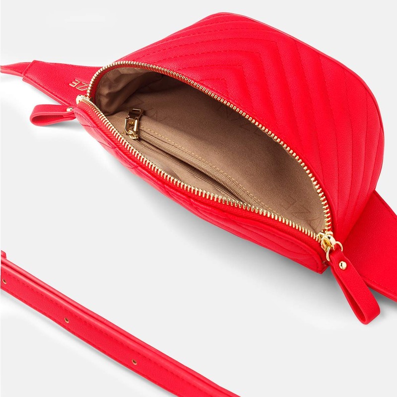 NYZE Women's Hip Bag 100% Vegan Bum Bag - Red