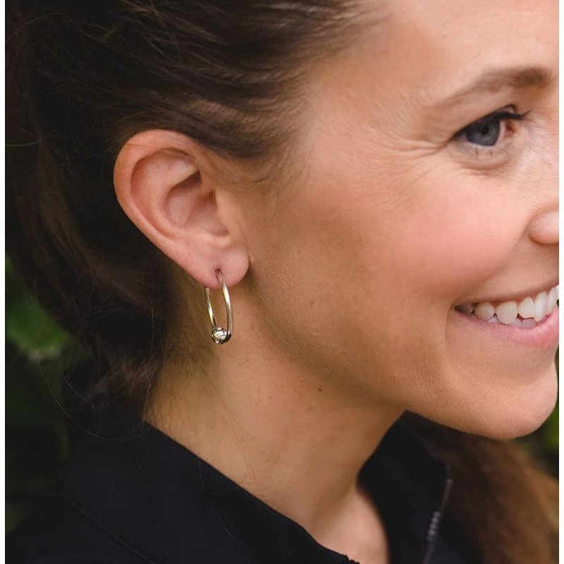 Birdie Hoop Earrings - Silver