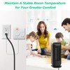 Adjustable Thermostat, Briidea Plug in Heating & Cooling Thermostat with