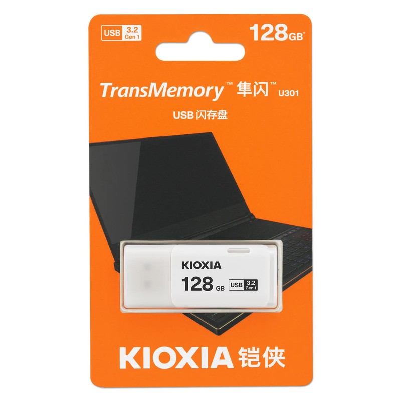 KIOXIA TransMemory U301 128GB USB Flash Memory, USB 3.2 Gen