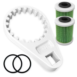 Fuel Filter Elements with Wrench Compatible with Yamaha 4-Strokes F150, F200, F225, VZ150, VZ175, VZ200, VF200, VF225, VF250 2006 to Current Replace # 6P3-WS24A-01-00
