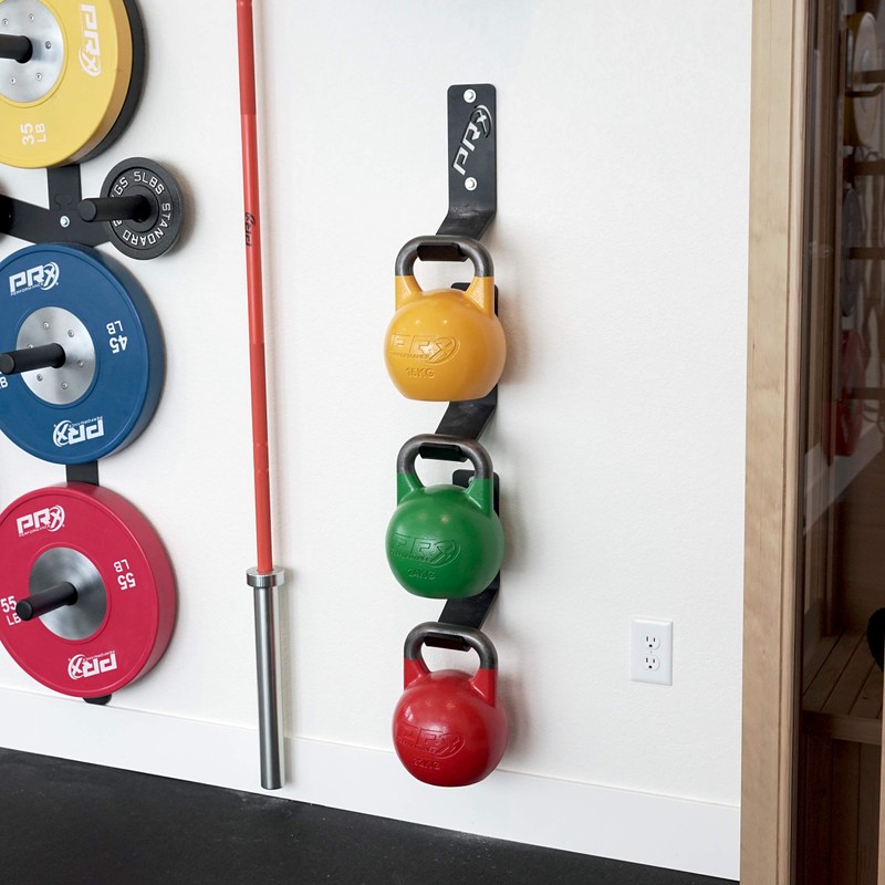 PRx Performance Kettlebell Storage Holders (2 Pack), Wall Mounted Kettle