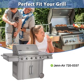 Adviace Grill Replacement Parts for Jenn Air 720-0337 Grill, Grill Grates & Flame Spreader & Burner and Igniter Kit for Jenn Air Model 720-0337, Replacement for Jenn Air 720-0337 Grill Parts