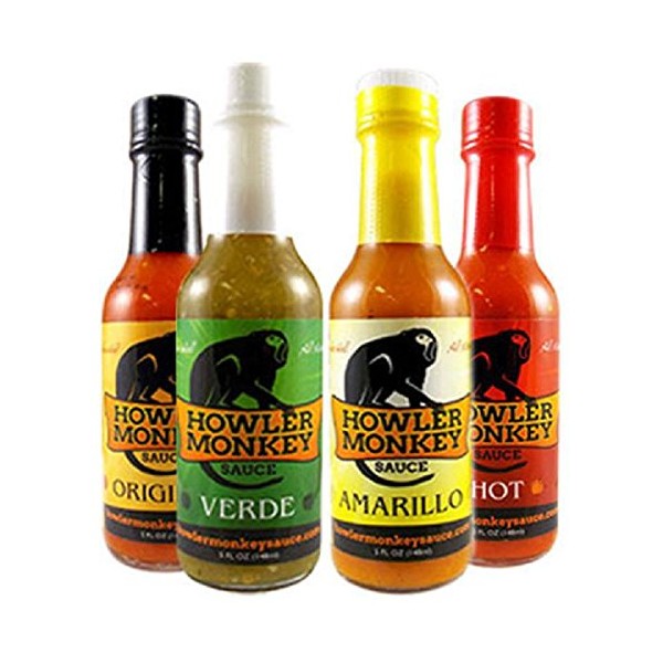 Howler Monkey Hot Sauce 4 Flavor Variety Pack
