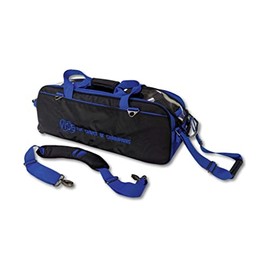Vise Clear Top 3 Ball Roller Bowling Bag - Black/Blue