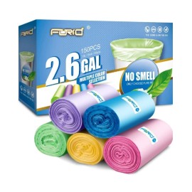 Forid 2.6 Gallon 150 Garbage Bags Thin Material Small Size 10L