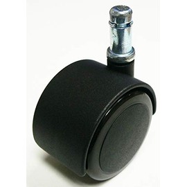 Oajen 2" 50mm Soft Wheel Chair Caster with 3/8" x 1" Grip Ring, Pack of 5