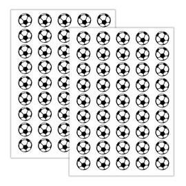 ARK Creation 50 Soccer Football Basketball Sports Game Planner Sticker - Calendar Scrapbooking Crafting Stickers - Set of 2 (Soccer, Matte Finish)